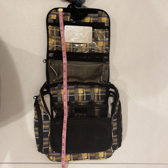 L.L. Bean Bath Ll Bean Toiletry Travel Bag Yellow Black White Checkered Poshmark